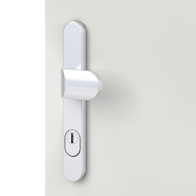 Türbeschlag mit Zylinderabdeckung